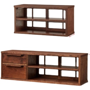 日式纯实木餐边柜透明玻璃收纳柜开放厨房餐桌储物柜双桌上小碗柜