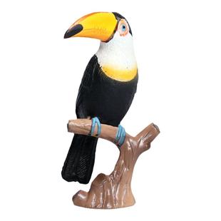 儿童玩具仿真鸟类动物模型塑胶摆件实心巨嘴鸟大嘴鸟鹦鹉早教认知