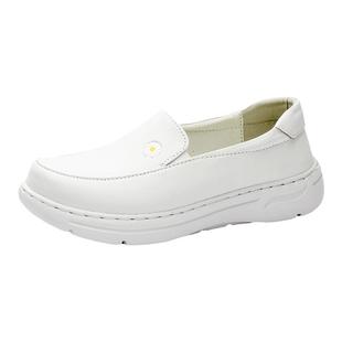 雷阵雨新款夏季日本护士鞋拼色女单鞋平底真皮韩版舒适超轻女