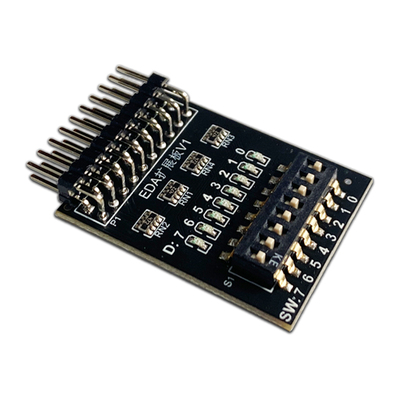 AC620 FPGA开发板适配，EDA-V1扩展板。8位拨码开关，8位LED 。