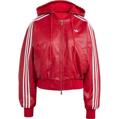 Adidas/阿迪达斯正品三叶草女士经典潮流保暖运动连帽棉服JY8887