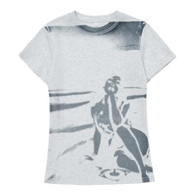 短袖甜酷辣妹芭蕾舞者印花