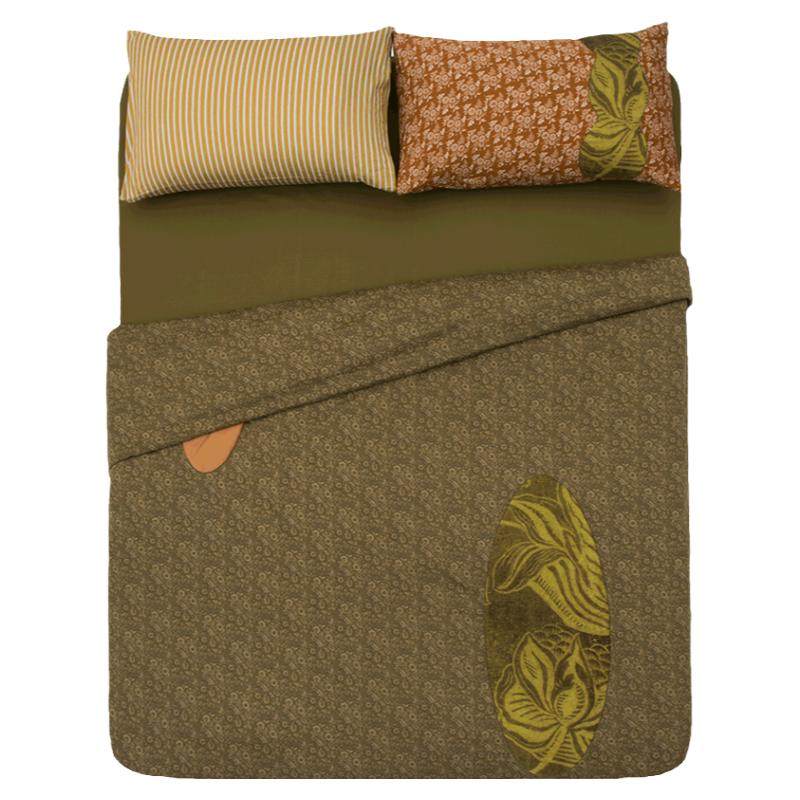 JNBYHOME江南布衣全棉60支床单床笠被套印花四件套床上用品套件