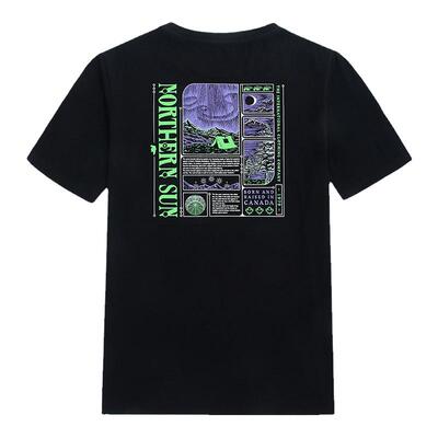 诺思山户外休闲短袖T恤男夏薄棉弹力亲肤图案运动半袖4723