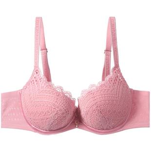 安莉芳专柜新品夹碗围蕾丝性感女士文胸大胸显小本命年红色内衣