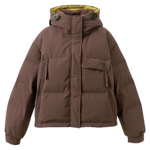 【90白鹅绒】三彩2025冬季新款连帽鹅绒服三防羽绒服短款保暖M