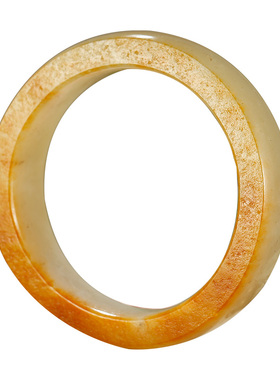 和田玉手镯女款洒金皮