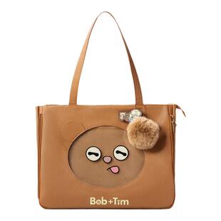 环球影业小黄人TIM熊PU透明托特痛包手拎包潮搭潮流时尚女生挎包