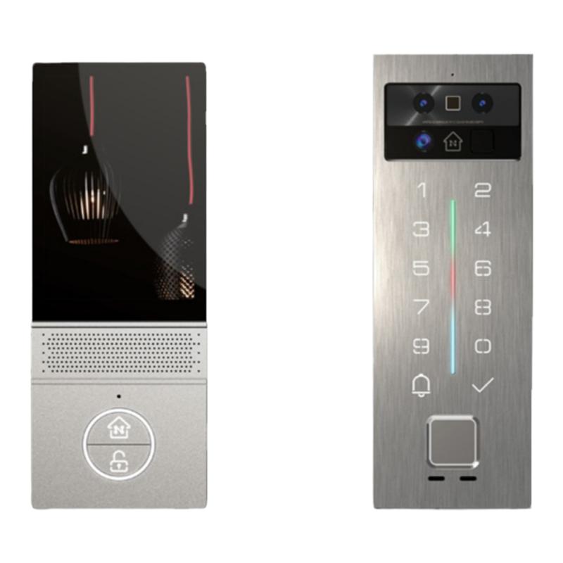 云天嵌入式视屏远程控制灯效拉手指纹手机人脸识别磁卡感应智能锁