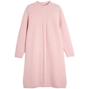 斐雪 一裙到底 搭配能手 重磅四股加厚过膝长裙冬纯羊绒连衣裙女