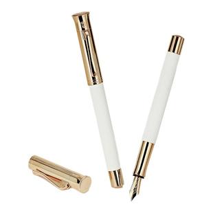 辉柏嘉伯爵 图纹系列钢笔丝缎香槟金进口18K金笔尖墨水笔高端签字