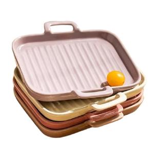 佩尔森双耳烤碗陶瓷家用芝士焗饭烤盘烤箱专用器皿微波炉烘焙烤盘