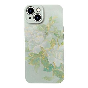 莫离~中式绿茉莉高级适用iPhone17/16promax手机壳OPPOreno9软红米note13pro文艺小米14华为mate60苹果13pro