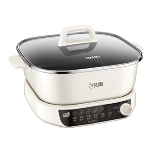 泊尔电火锅家用6L大容量电炒锅分体式电锅多功能煎炒料理锅新款正