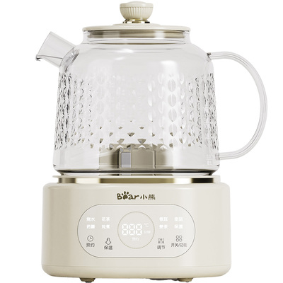 小熊全玻璃养生壶恒温热水壶养生水壶煮茶壶纯玻璃