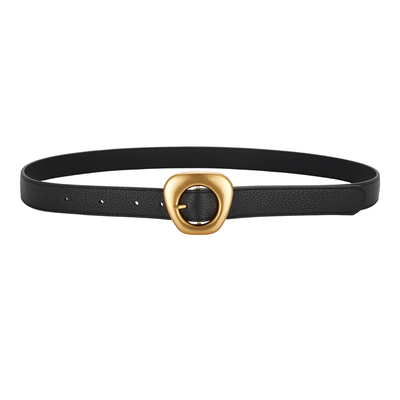 官网小c&k真皮女士黑色腰带