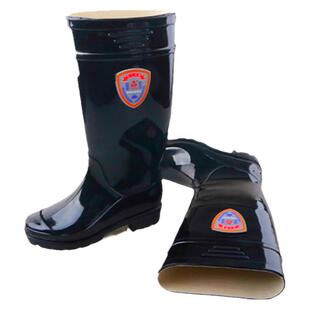 3539雨鞋水鞋高筒橡胶雨靴工地劳保套鞋防滑耐磨钓鱼白里布防水靴