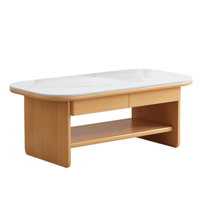 【大板直拼】全实木岩板茶几