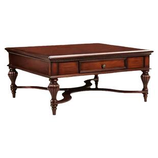 北美家具美式乡村实木茶几查尔斯顿复古做旧茶桌客厅正方形咖啡桌