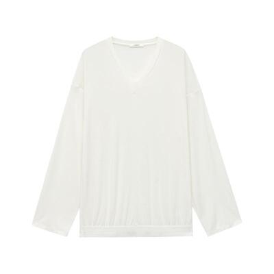 【SALE】【Liegee】蕾虎设计感高级V领宽松T恤打底装长袖上衣女