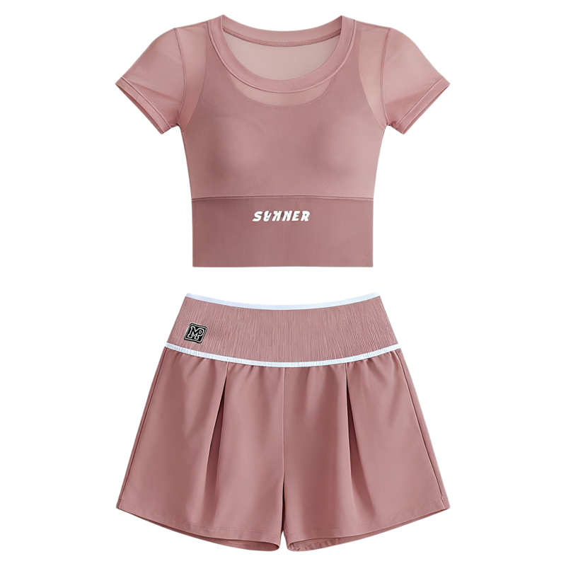 新款修身运动短袖瑜伽服套装夏季