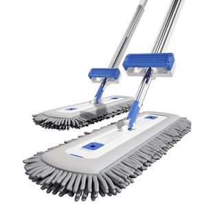 汉世刘家2025新款免手洗雪尼尔平板拖把家用一拖净干湿两用拖把桶