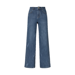 【新疆长绒棉】ELSEWHERE珂思商场同款直筒棉牛仔裤2025冬季新款