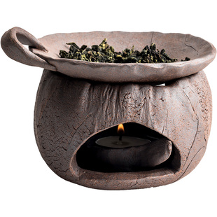 陶迷纯手工捏制烤茶炉陶瓷茶叶提香器醒茶焙茶器精油咖啡茶具配件
