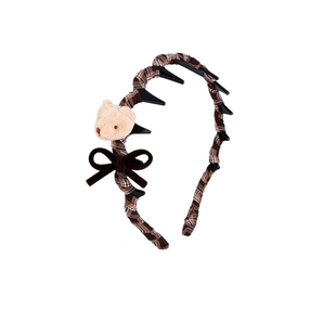 AJIDOU阿吉豆发箍可爱小熊头箍女款日常外戴高颅顶发饰头饰压发捆