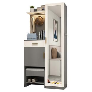 进门门厅柜玄关柜鞋柜客厅入户屏风间厅隔断柜简约现代挂衣帽柜架