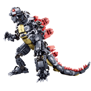 【新品】哥斯拉积木模型机械红莲怪兽之王基多拉机甲手办拼装玩具