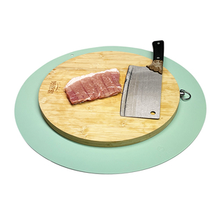 砧板防滑垫厨房减震案板垫圆形食品级硅胶垫剁肉消音加厚台面垫子