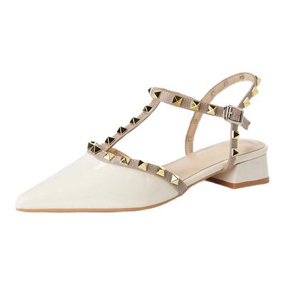 裸色包头气质化纤法式外穿