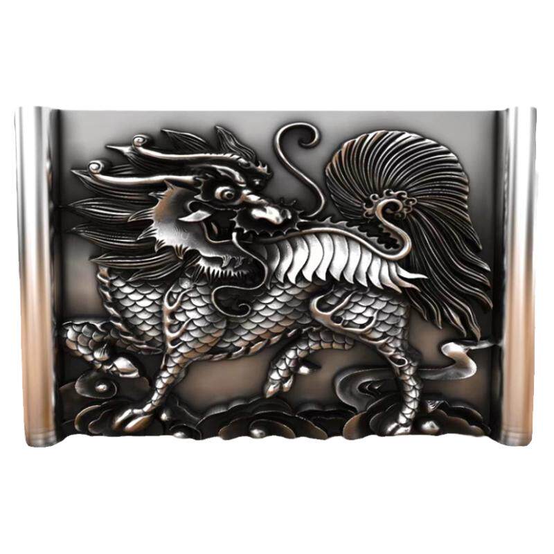 999纯银麒麟富瑞皮带扣