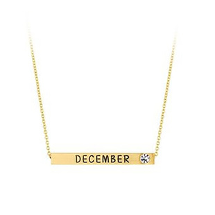 赵露思同款项链Glam Ever轻奢小众十二月份吊坠时尚锁骨链颈链女