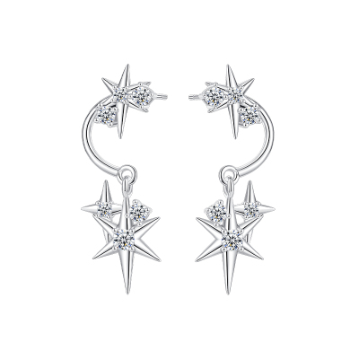 KLINKLIN星芒吊坠耳钉女耳坠六芒星春夏高级感设计感耳饰甜酷小众