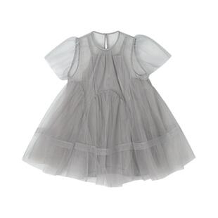 woobaby女童连衣裙夏季甜美网纱公主裙背心裙童装礼服裙子仙女裙