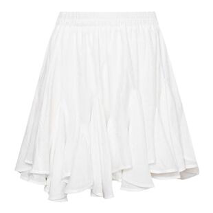 TOP家 灵动氛围 法式浪漫复古飘逸叠搭王者超大摆小白裙/碎花半裙