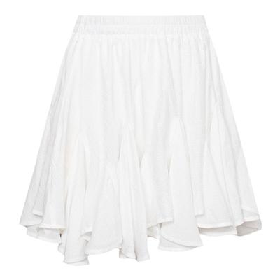 TOP家 灵动氛围 法式浪漫复古飘逸叠搭王者超大摆小白裙/碎花半裙