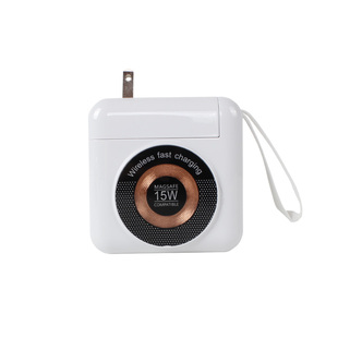 三合一充电宝3C认证可上飞机自带线插头10000毫安2026新款快充大容量适用苹果17便携移动电源无线磁吸充电宝