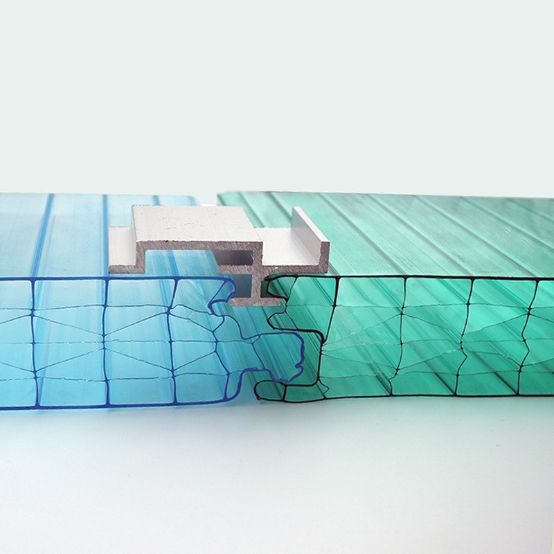 PC插接阳光板 透明中空卡布隆板户外遮雨棚采光装饰板幕墙阳光板