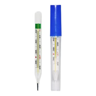 医用大刻度玻璃体温计家用大号RZY清晰腋下测量准确量体温度正品