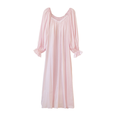 【品质甄选】法式纯棉长袖睡裙女