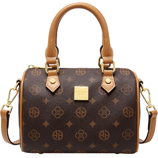 奥康波士顿包2026新款包包老花枕头包大容量手提妈妈包单肩斜挎包