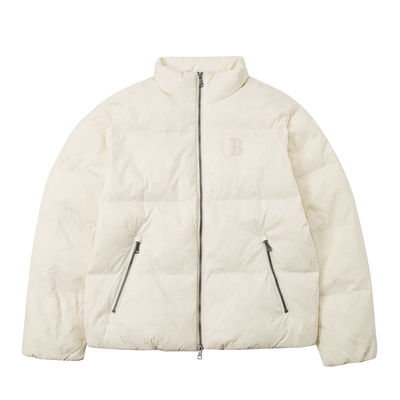 复古老花时尚羽绒服外套MLB保暖