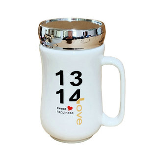 实用小礼品陶瓷杯带盖马克杯家用杯子开业店庆伴手礼水杯定制logo