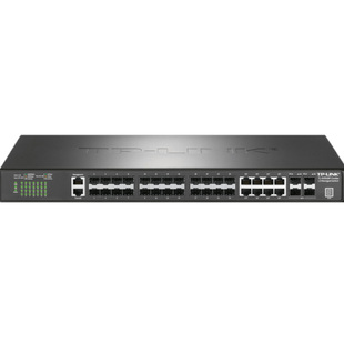 普联TP-LINK TL-SH5428F-Combo堆叠式三层网管交换机4万兆24口千兆光口8网口云管理VLAN端口汇聚网络监控核心