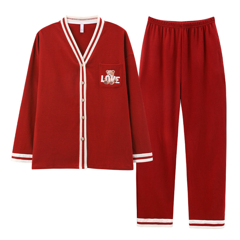 情侣韩版宽松和服家居服套装