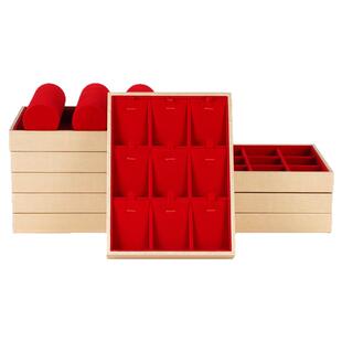 黄金展示盘珠宝首饰盘红绒首饰托盘珠宝陈列道具手镯金包银托盘子