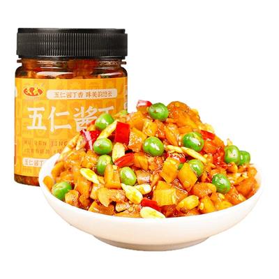 正宗五仁酱丁罐装即食下饭菜开胃菜萝卜干酱菜爽口腌制菜咸菜大全